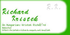 richard kristek business card